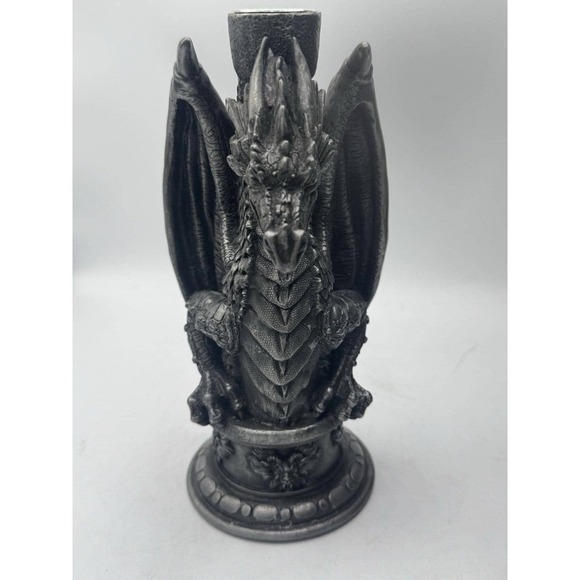 Other - Medieval Dragon Candle Holder (1" Diameter Post Candle) 8"H. X 4" L.